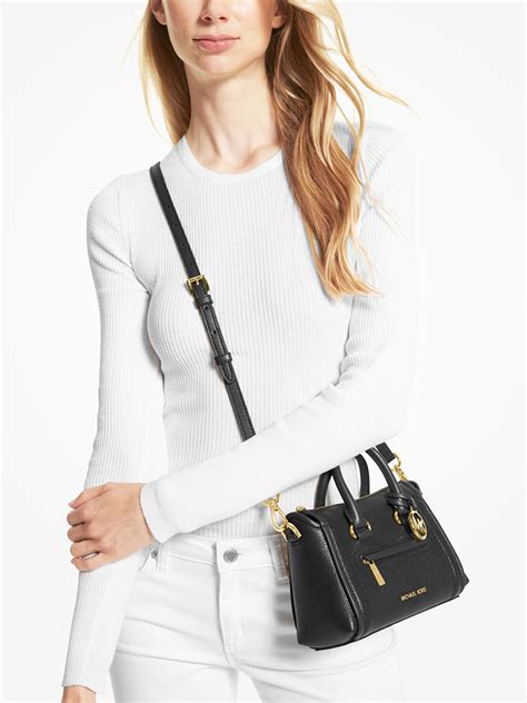 michael kors corrine|michael kors carine leather satchel.